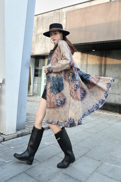 画像4: 個性派必見！カジュアル ストリート系　派手柄デザイン　アウター　ジャケット　コート【MARVELOUS　QUEEN】 (4)