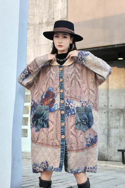 画像3: 個性派必見！カジュアル ストリート系　派手柄デザイン　アウター　ジャケット　コート【MARVELOUS　QUEEN】 (3)