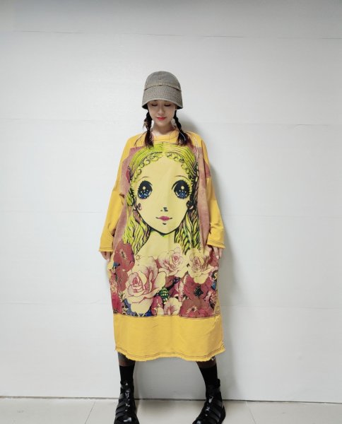 画像4: インパクトあり！目立ち度抜群！派手カワ　プリントデザイン　ゆったりワンピース【MARVELOUS　QUEEN】 (4)