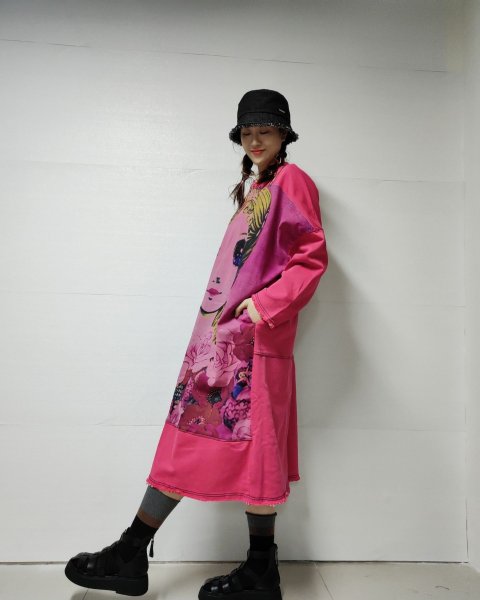 画像5: インパクトあり！目立ち度抜群！派手カワ　プリントデザイン　ゆったりワンピース【MARVELOUS　QUEEN】 (5)