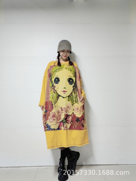 画像3: インパクトあり！目立ち度抜群！派手カワ　プリントデザイン　ゆったりワンピース【MARVELOUS　QUEEN】 (3)