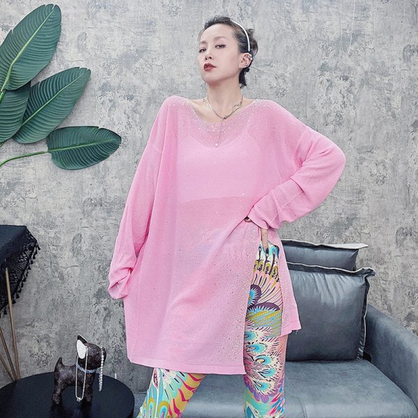 画像6: 個性派ファッション！オシャレなキラキラストーン装飾トップス【MARVELOUS　QUEEN】 (6)