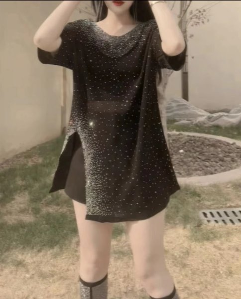 画像7: 個性派ファッション！オシャレなキラキラストーン装飾トップス【MARVELOUS　QUEEN】 (7)