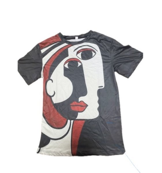 画像2: 個性派ファッション！派手柄プリントデザイン　半袖トップス　Tシャツ　【MARVELOUS　QUEEN】 (2)