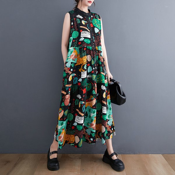 画像8: 個性派スタイル 　オシャレな派手柄　ワンピース【MARVELOUS　QUEEN】 (8)