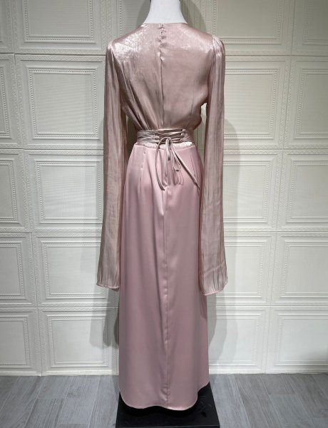 画像8: エレガントな袖フレアーデザイン　ロングドレス　キャバドレス (8)