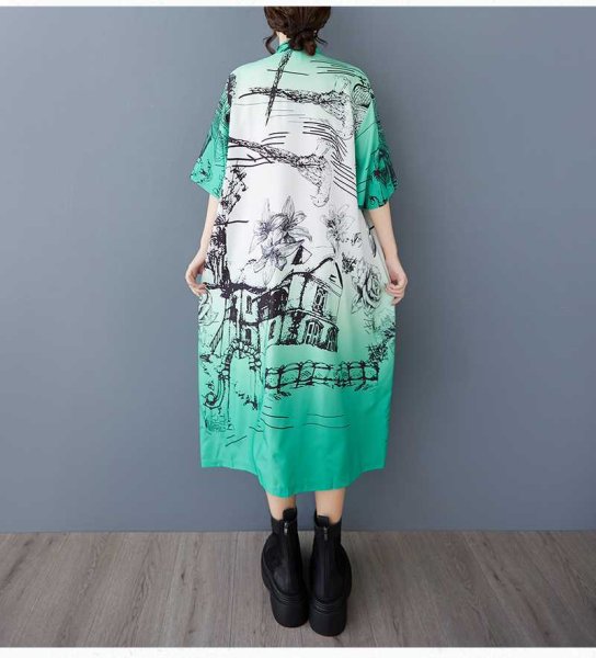 画像7: 目立ち度MAX！個性派ファッション　派手柄デザイン　シャツワンピース【MARVELOUS　QUEEN】 (7)