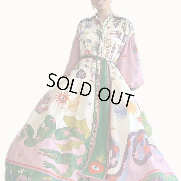 画像2: 派手柄デザイン　シャツワンピース【MARVELOUS　QUEEN】 (2)