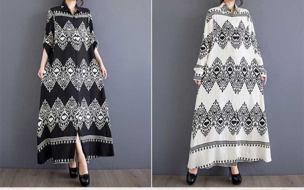 画像2: 目立ち度MAX！個性派ファッション　プリントデザイン　シャツワンピース【MARVELOUS　QUEEN】 (2)