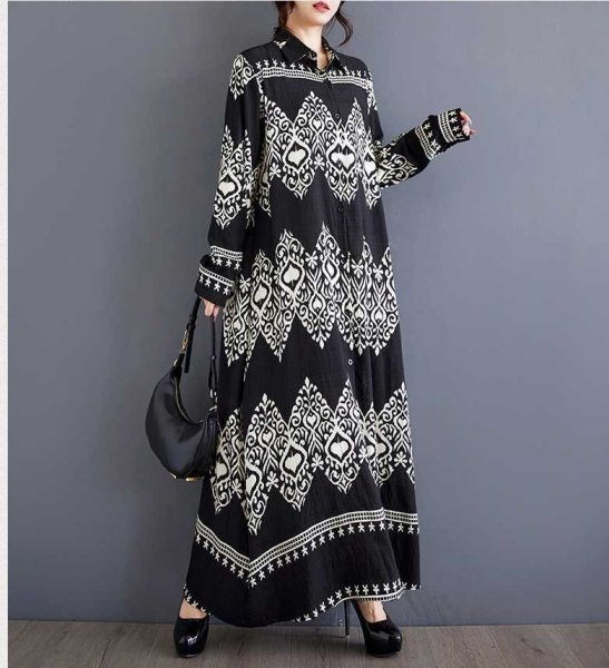 画像6: 目立ち度MAX！個性派ファッション　プリントデザイン　シャツワンピース【MARVELOUS　QUEEN】 (6)