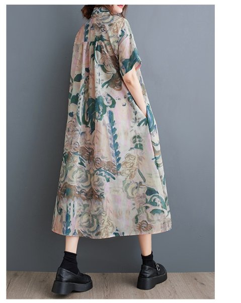 画像2: 派手柄デザイン　シャツワンピース【MARVELOUS　QUEEN】 (2)