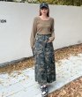 画像8: 目立ち度MAX！オシャレなデニム生地デザイン　大きなサイズ　迷彩柄ロングスカート【MARVELOUS　QUEEN】(納期2週間前後） (8)