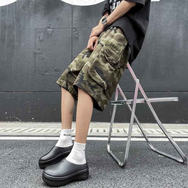 画像3: 個性派必見！迷彩柄デザイン　ハーフパンツ/ボトム　 (3)