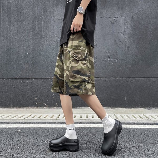 画像2: 個性派必見！迷彩柄デザイン　ハーフパンツ/ボトム　 (2)