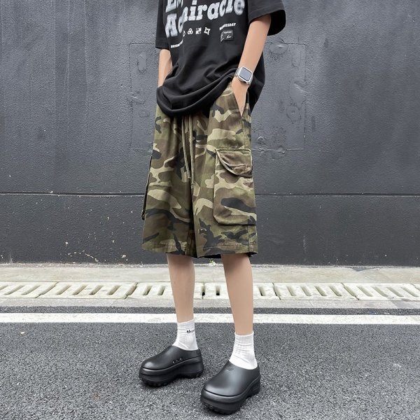 画像5: 個性派必見！迷彩柄デザイン　ハーフパンツ/ボトム　 (5)