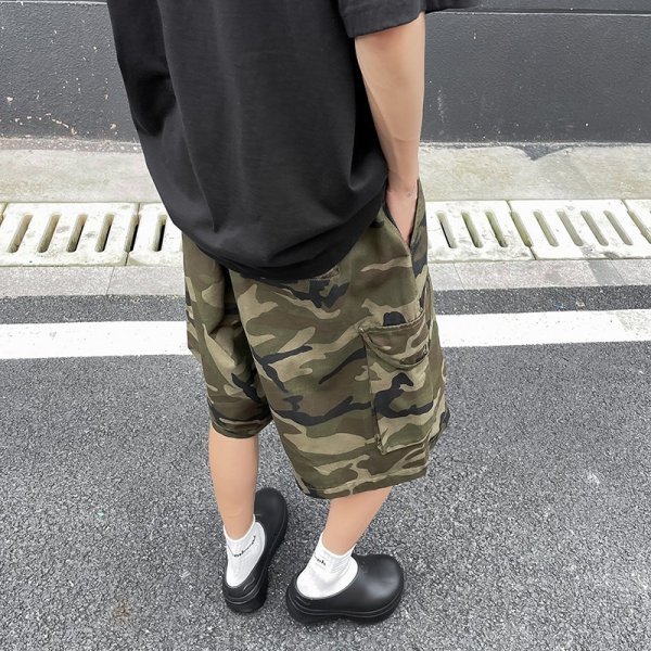 画像6: 個性派必見！迷彩柄デザイン　ハーフパンツ/ボトム　 (6)