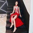 画像8: エレガントな胸元刺繍レースデザイン　ロングドレス　キャバドレス (8)