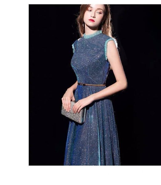 画像5: エレガントな総ラメデザイン　ロングドレス　キャバドレス　 (5)