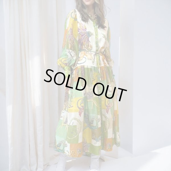 画像1: 派手柄デザイン　シャツワンピース【MARVELOUS　QUEEN】 (1)