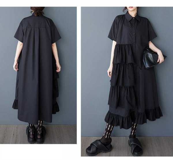 画像11: オシャレなレースフリルデザイン　シャツワンピース【MARVELOUS　QUEEN】 (11)