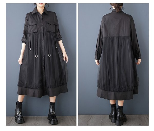 画像7: レース重ねデザイン　シャツワンピース【MARVELOUS　QUEEN】 (7)