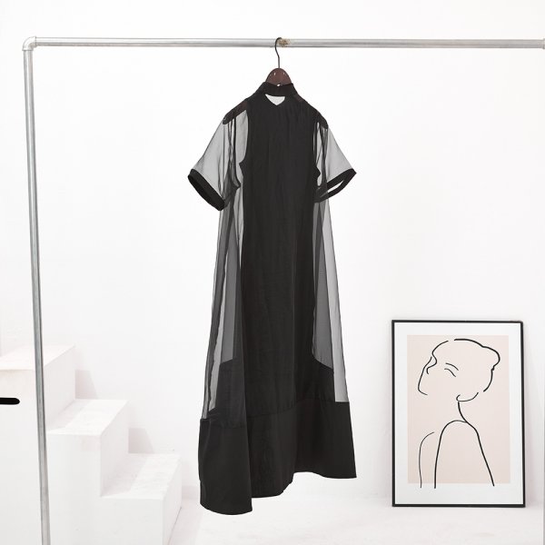 画像7: オシャレなシースルレース切替ワンピース　ワンピース【MARVELOUS　QUEEN】 (7)