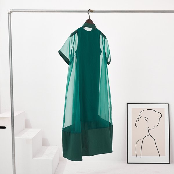 画像2: オシャレなシースルレース切替ワンピース　ワンピース【MARVELOUS　QUEEN】 (2)