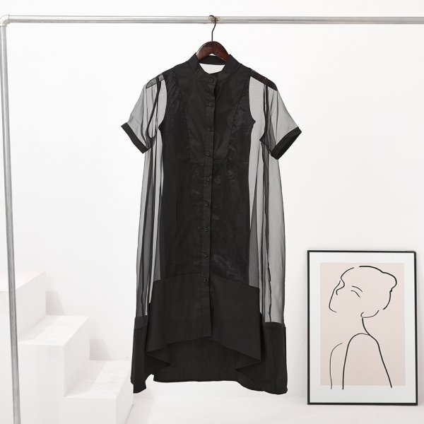 画像6: オシャレなシースルレース切替ワンピース　ワンピース【MARVELOUS　QUEEN】 (6)