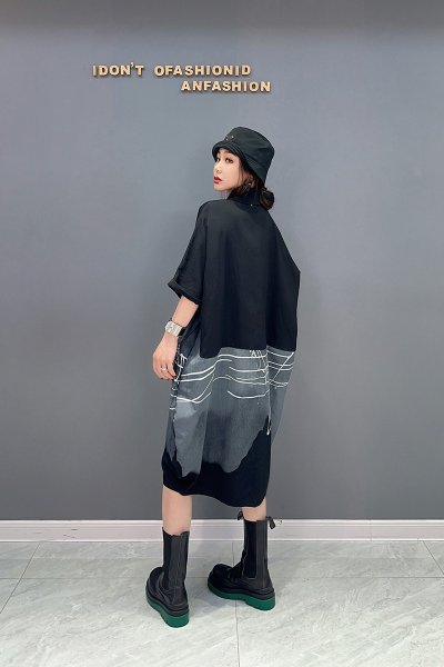 画像2: オシャレな派手カワ柄配色　ワンピース【MARVELOUS　QUEEN】 (2)