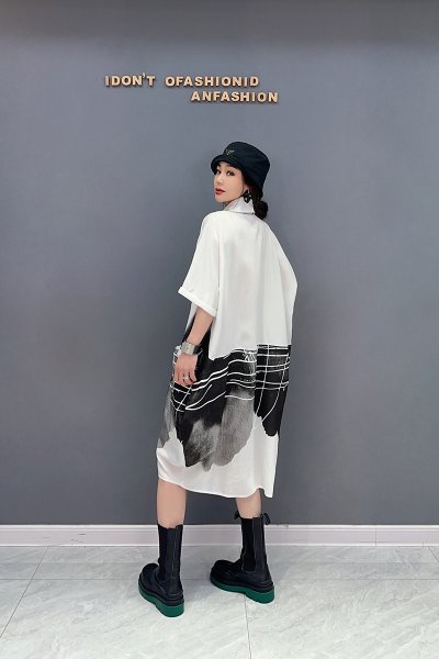 画像3: オシャレな派手カワ柄配色　ワンピース【MARVELOUS　QUEEN】 (3)