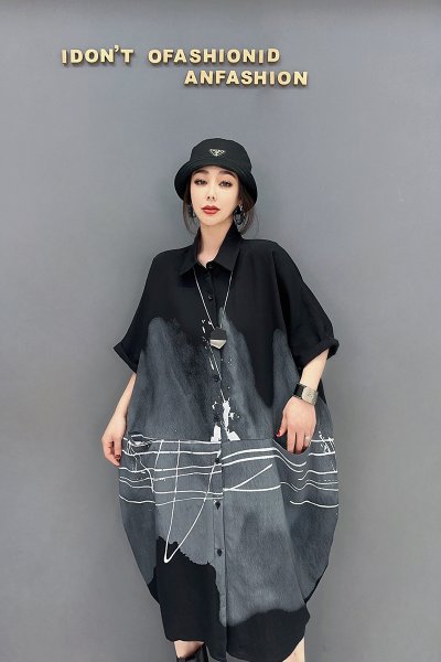 画像5: オシャレな派手カワ柄配色　ワンピース【MARVELOUS　QUEEN】 (5)