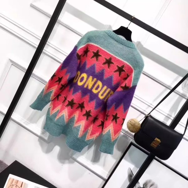 画像4: 個性派ファッション！派手柄デザイン　ニット生地　長袖　トップス【MARVELOUS　QUEEN】 (4)