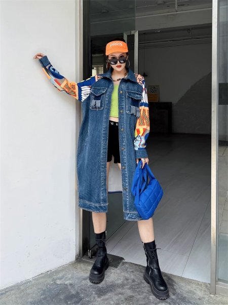 画像5: 目立ち個性派/ストリート系必見！インパクトありのプリントデザイン　ジャケット　アウター/トップス【MARVELOUS　QUEEN】 (5)