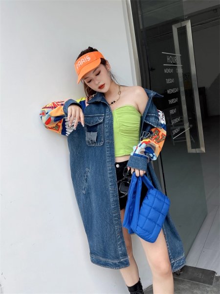 画像4: 目立ち個性派/ストリート系必見！インパクトありのプリントデザイン　ジャケット　アウター/トップス【MARVELOUS　QUEEN】 (4)