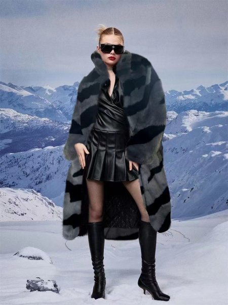 画像7: 目立ち個性派デザイン 　アニマル柄デザイン　ファー＾コート　ジャケット　アウター　【ゼブラgら【MARVELOUS　QUEEN】 (7)