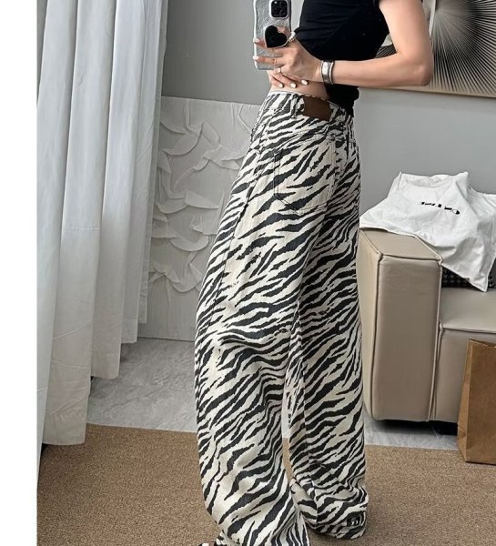 画像3: 個性派必見！カジュアル ストリート系　ゼブラ柄デニムパンツ/パンツ/ボトム【MARVELOUS　QUEEN】 (3)