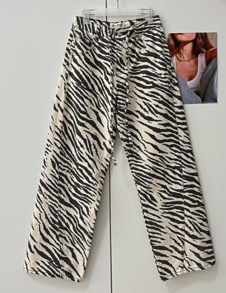画像6: 個性派必見！カジュアル ストリート系　ゼブラ柄デニムパンツ/パンツ/ボトム【MARVELOUS　QUEEN】 (6)