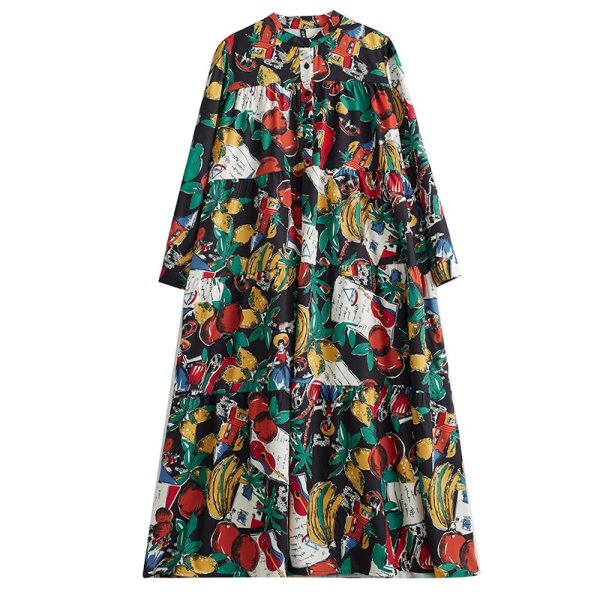 画像5: 個性派スタイル 　オシャレな派手柄　シャツワンピース【MARVELOUS　QUEEN】 (5)