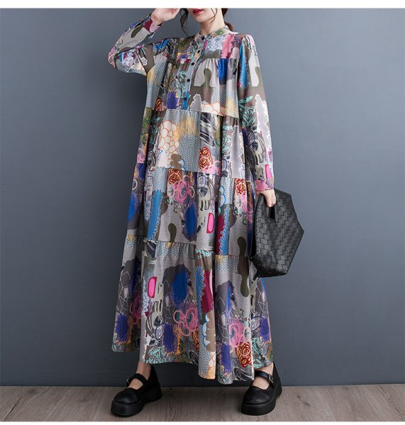 画像10: 個性派スタイル 　オシャレな派手柄　シャツワンピース【MARVELOUS　QUEEN】 (10)