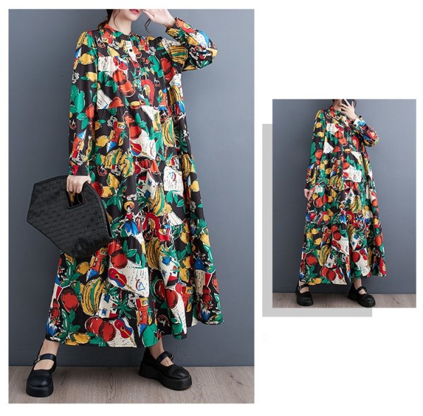 画像3: 個性派スタイル 　オシャレな派手柄　シャツワンピース【MARVELOUS　QUEEN】 (3)