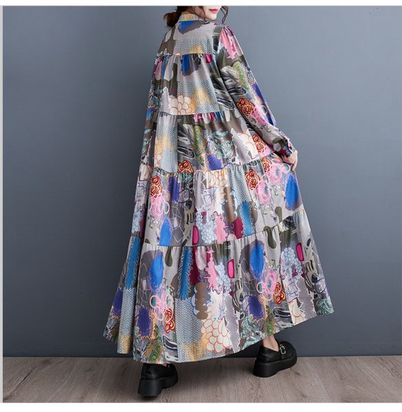 画像11: 個性派スタイル 　オシャレな派手柄　シャツワンピース【MARVELOUS　QUEEN】 (11)