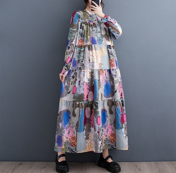 画像8: 個性派スタイル 　オシャレな派手柄　シャツワンピース【MARVELOUS　QUEEN】 (8)