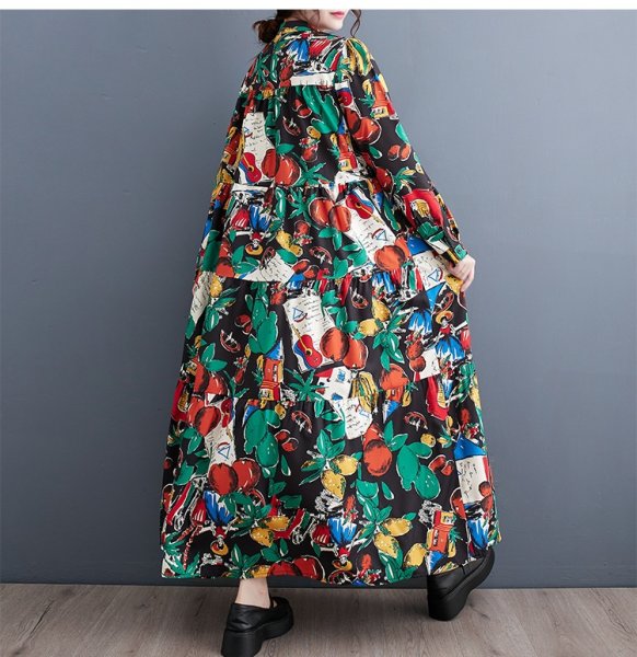 画像7: 個性派スタイル 　オシャレな派手柄　シャツワンピース【MARVELOUS　QUEEN】 (7)