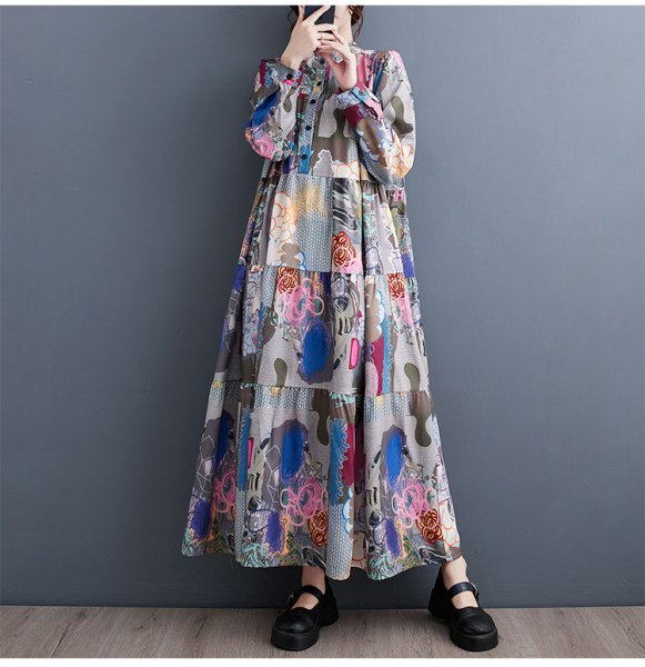 画像9: 個性派スタイル 　オシャレな派手柄　シャツワンピース【MARVELOUS　QUEEN】 (9)