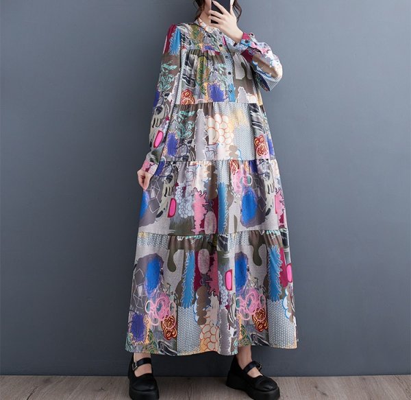 画像2: 個性派スタイル 　オシャレな派手柄　シャツワンピース【MARVELOUS　QUEEN】 (2)