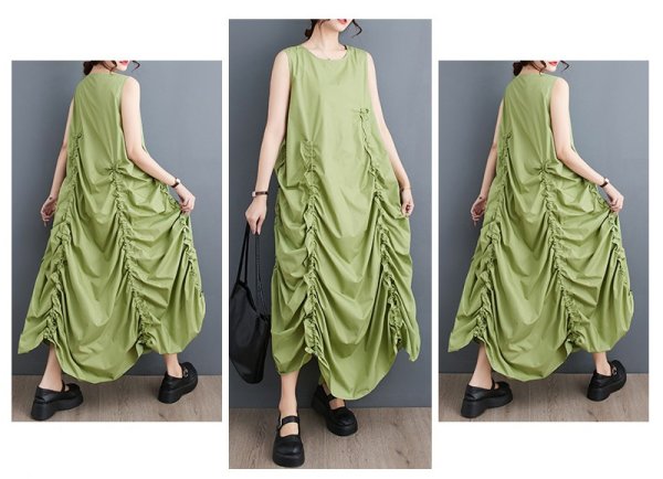 画像8: 個性派スタイル 　オシャレなギャザーデザイン　シャツワンピース【MARVELOUS　QUEEN】 (8)