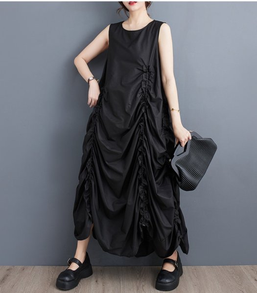 画像5: 個性派スタイル 　オシャレなギャザーデザイン　シャツワンピース【MARVELOUS　QUEEN】 (5)