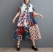 画像7: 個性派スタイル 　オシャレなカラフル柄デザイン　半袖ワンピース【MARVELOUS　QUEEN】 (7)