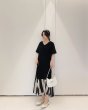 画像11: 個性派スタイル 　オシャレな裾ボーダー柄デザイン　半袖シャツワンピース【MARVELOUS　QUEEN】 (11)