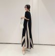 画像3: 個性派スタイル 　オシャレな裾ボーダー柄デザイン　半袖シャツワンピース【MARVELOUS　QUEEN】 (3)